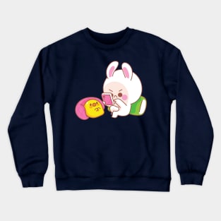 Cute Rabbit in Angry mood Crewneck Sweatshirt